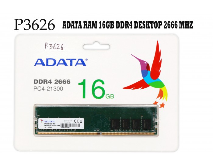 ADATA DESKTOP RAM 16GB DDR4 2666 MHZ